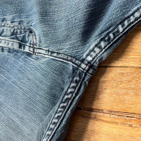 Y2K Lip Service Garage Button Fly Jeans Skull Cross Bones Grunge Mens Size 32x32 - Picture 4 of 11